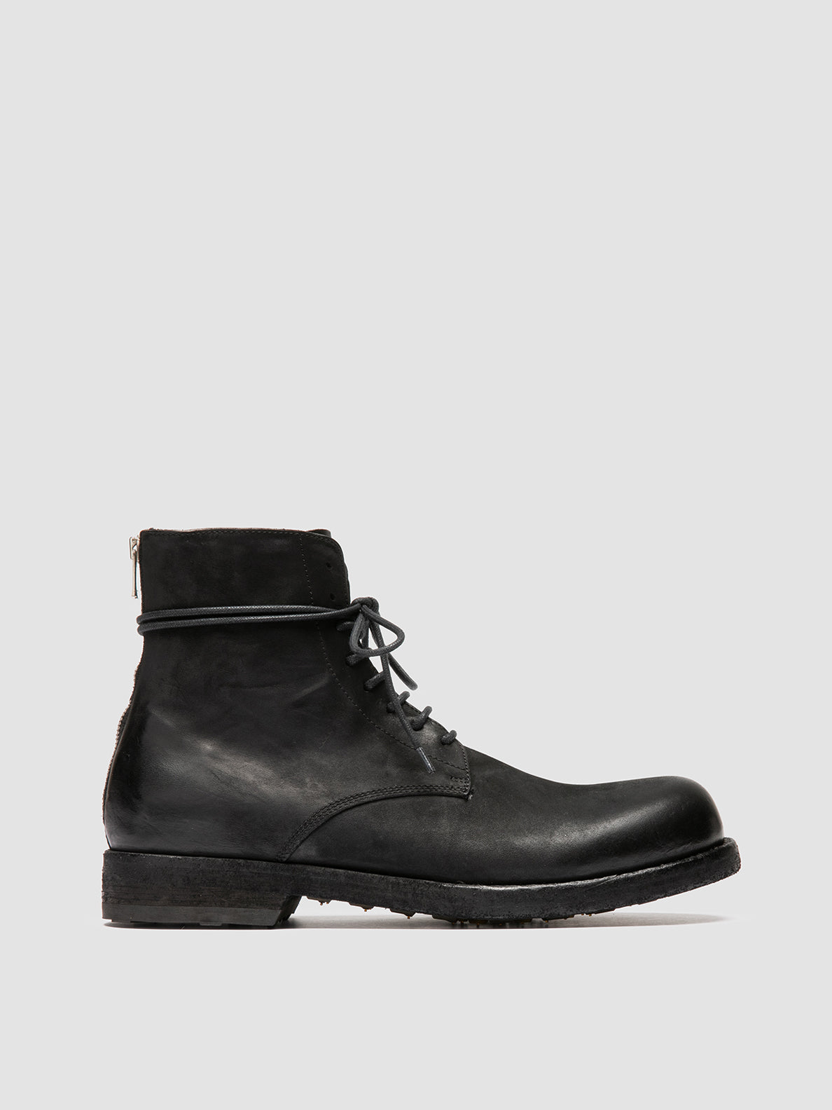 Officine Creative BULLA DD 102 Stivali Stringati in Pelle Nera