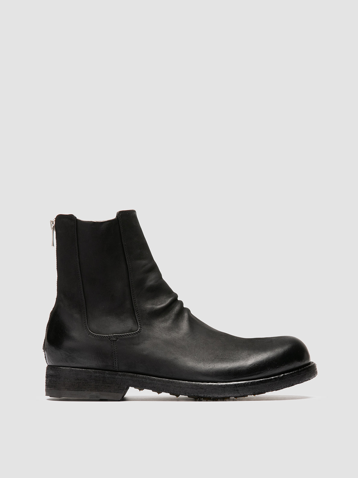 Officine Creative BULLA DD 104 Stivali con Zip in Pelle Nera