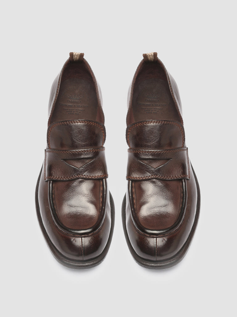 CALIXTE 020 - Brown Leather loafers