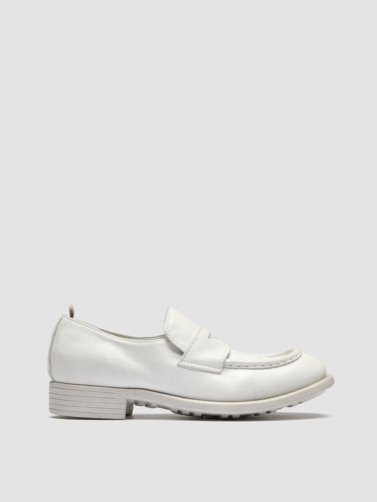 CALIXTE 020 - White Leather Mocs Loafers