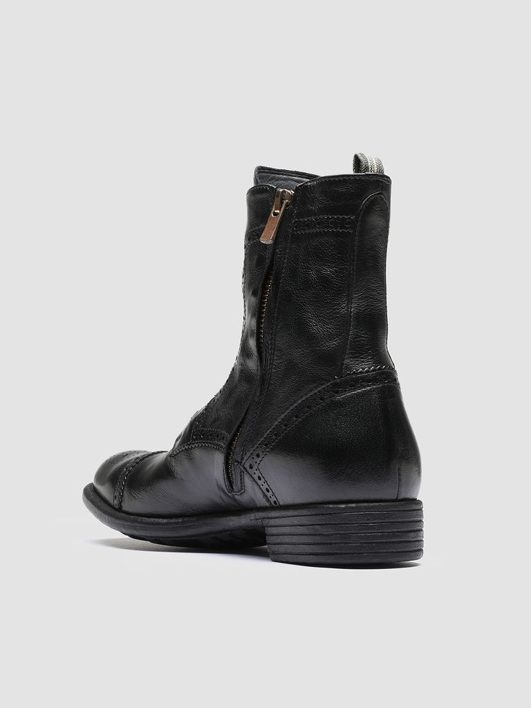 CALIXTE 023 - Black Leather Brogue Ankle Boots Women Officine Creative - 4