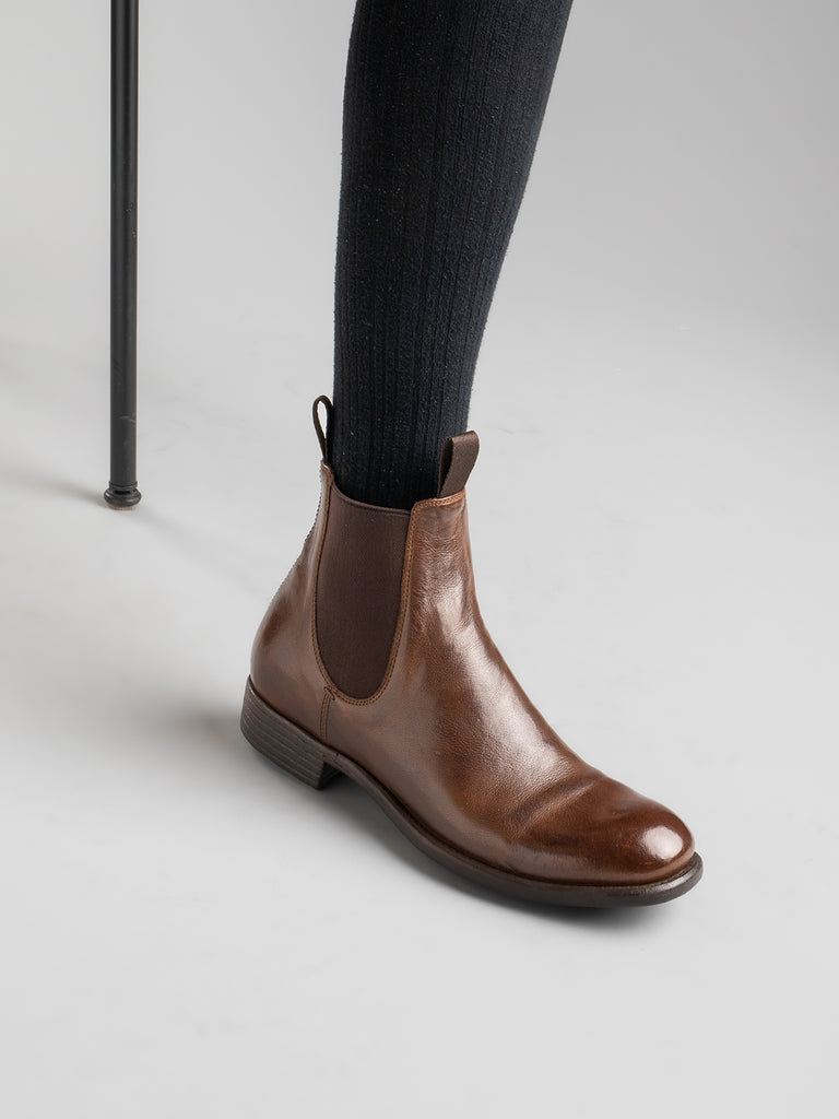 CALIXTE 004 - Brown Leather Chelsea Boots Women Officine Creative - 6