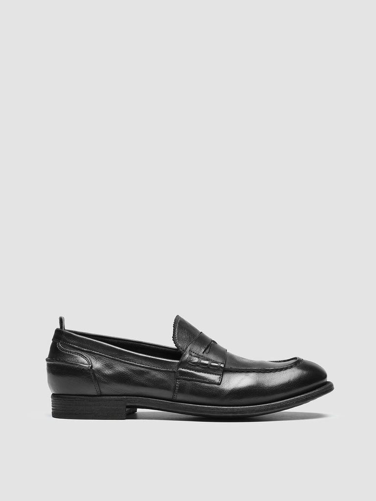 CHRONICLE 144 - Black Leather Penny Loafers Men Officine Creative - 1
