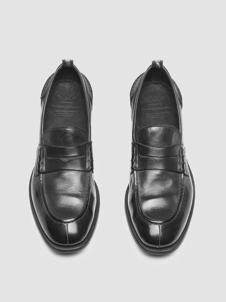 CHRONICLE 144 - Black Leather Penny Loafers Men Officine Creative - 2