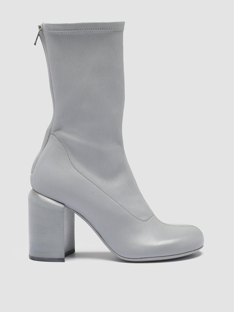 ESTHER 003 - Grey Nappa Leather Ankle Boots