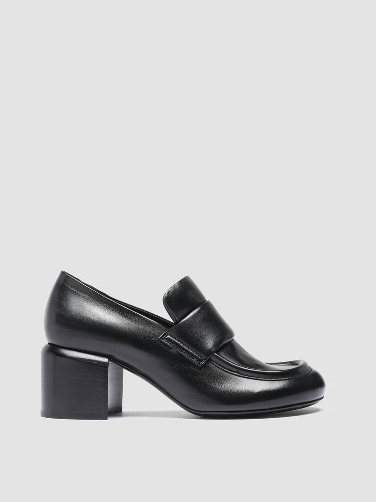 ETHEL 011 - Black Leather Loafers