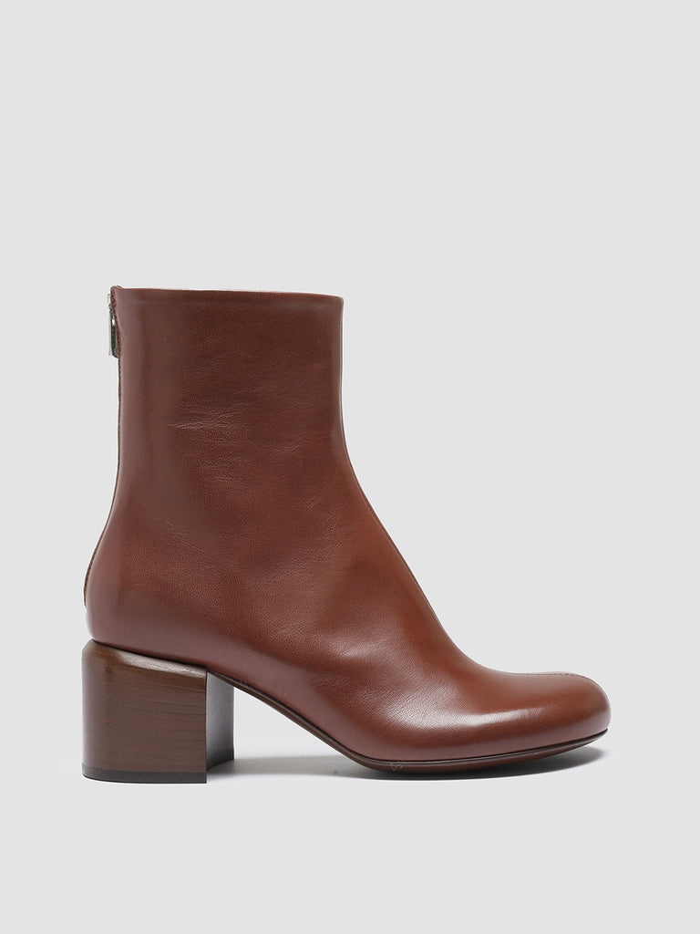 ETHEL 004 - Brown Nappa leather Ankle Boots