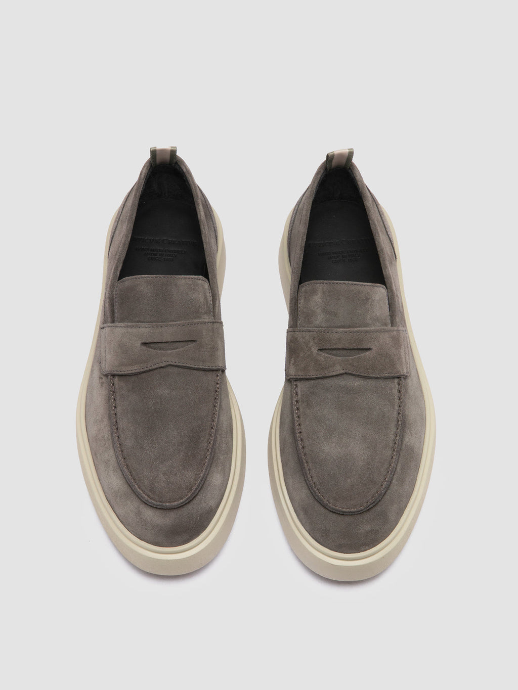 FRAME 001 - Grey Suede Penny Loafers Men Officine Creative - 2