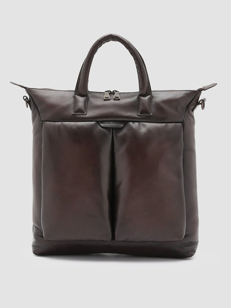 HELMET 32 - Brown Leather tote bag