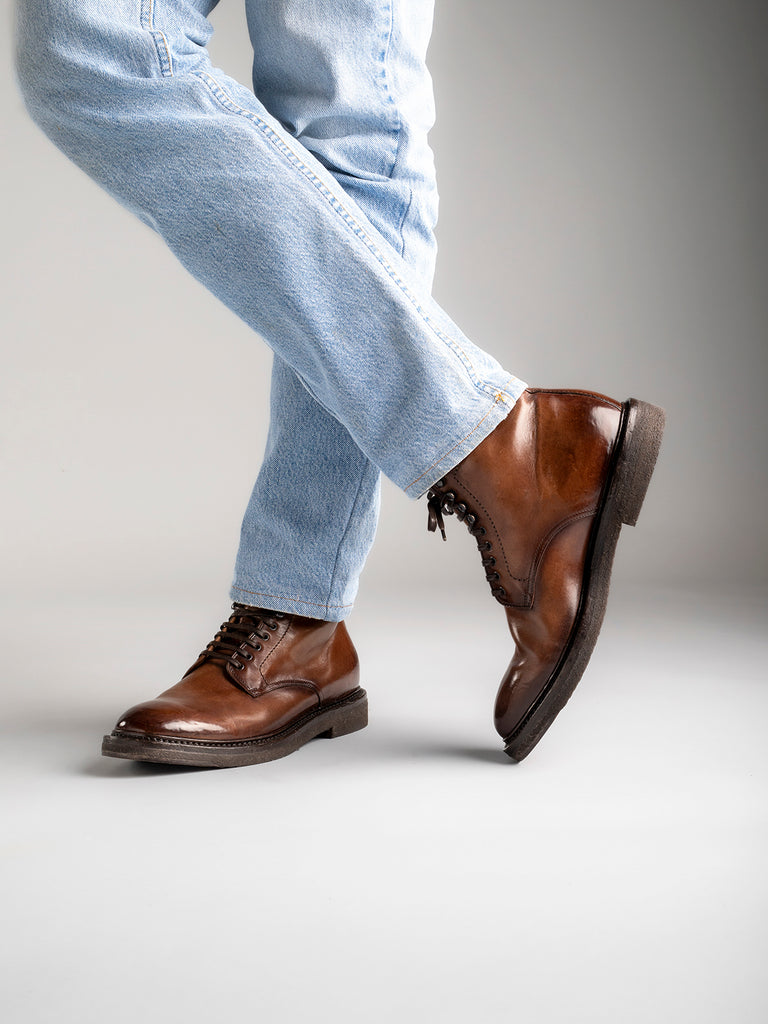 HOPKINS CREPE 107 - Black Leather Ankle Boots Men Officine Creative - 6
