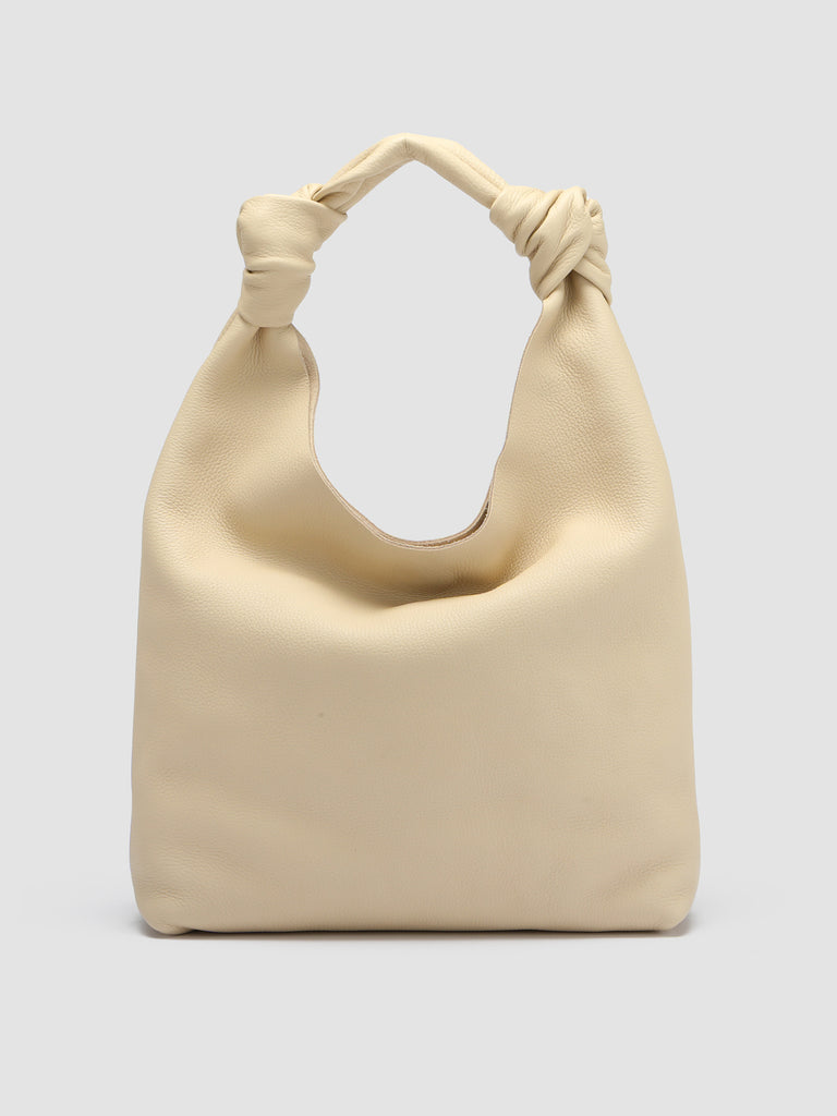 BOLINA 15 - Ivory Leather Hobo Bag
