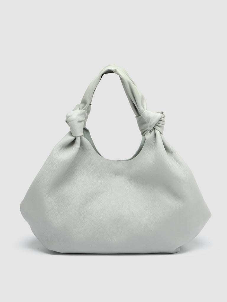 BOLINA 16 - Grey Leather Hobo Bag