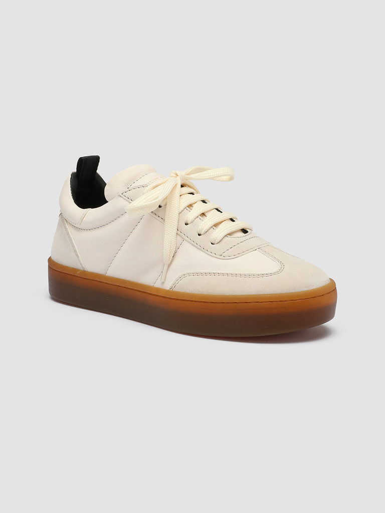 KOMBINED 101 - White Latex Sole Leather Sneakers Women Officine Creative - 3