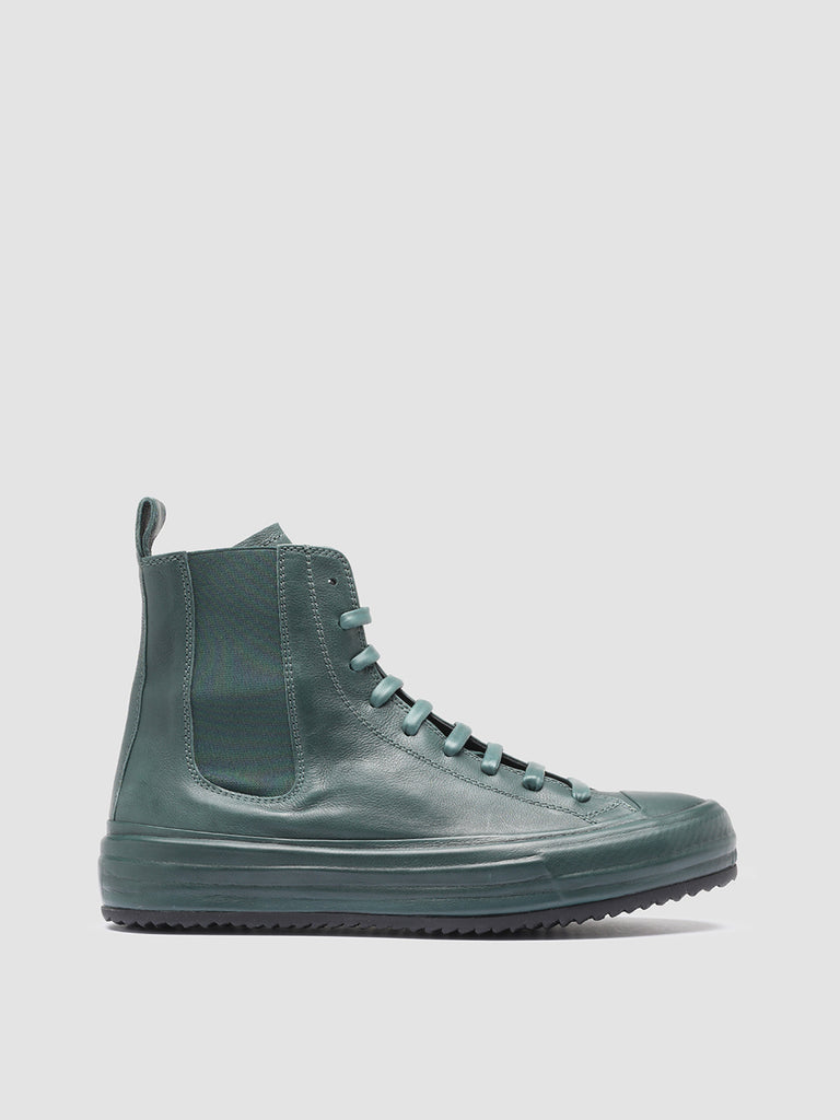 MES 103 - Green Leather High-Top Sneakers Women Officine Creative - 1