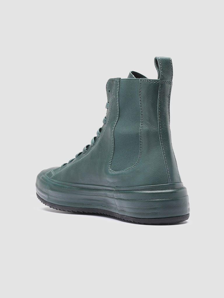 MES 103 - Green Leather High-Top Sneakers Women Officine Creative - 4