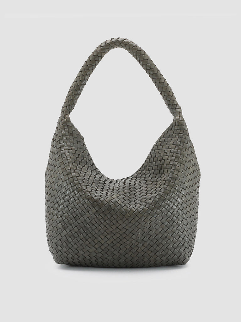 OC CLASS 9 - Green Woven Leather Tote Bag  Officine Creative - 4