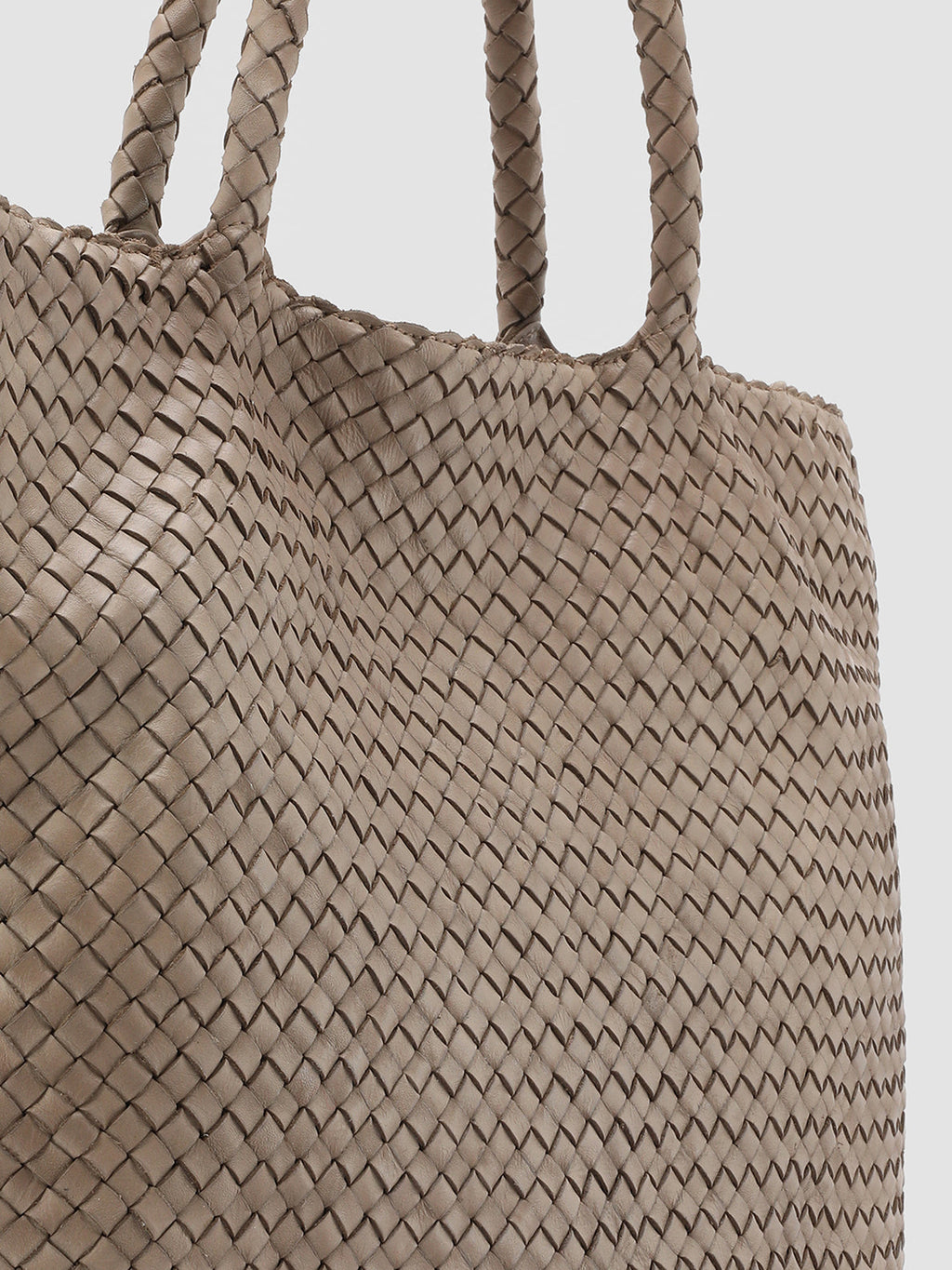 OC CLASS 35 Woven - Taupe Leather Tote Bag  Officine Creative - 2