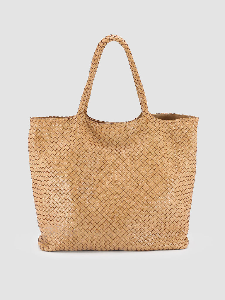 OC CLASS 35 Woven - Taupe Leather Tote Bag  Officine Creative - 1
