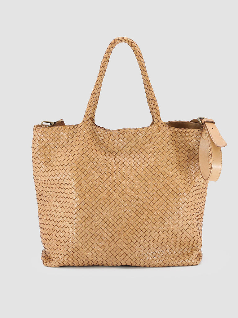 OC CLASS 35 Woven - Taupe Leather Tote Bag  Officine Creative - 4