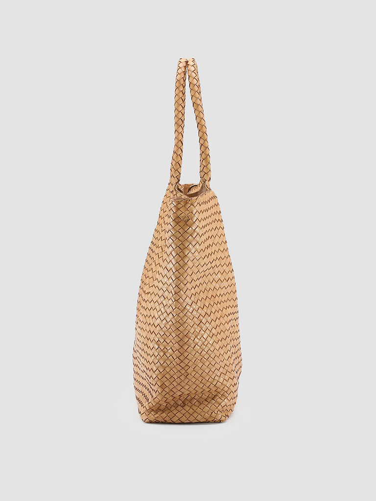 OC CLASS 35 Woven - Taupe Leather Tote Bag  Officine Creative - 3