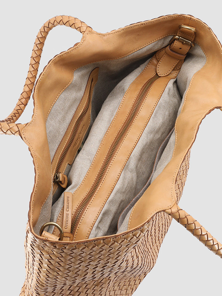 OC CLASS 35 Woven - Taupe Leather Tote Bag  Officine Creative - 6
