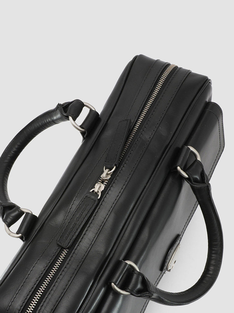 QUENTIN 03 - Black Leather Briefcase