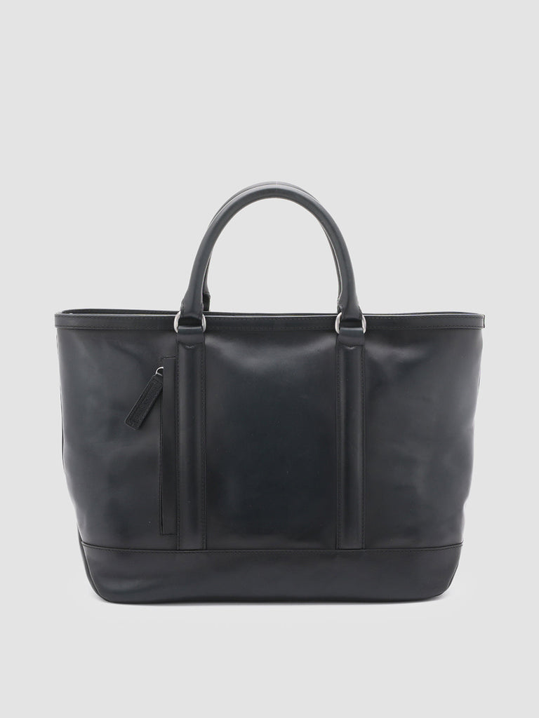 QUENTIN 008 - Blue Leather Tote Bag