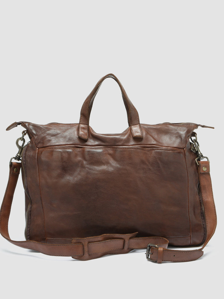 HELMET 29 - Brown Leather Briefcase  Officine Creative - 4