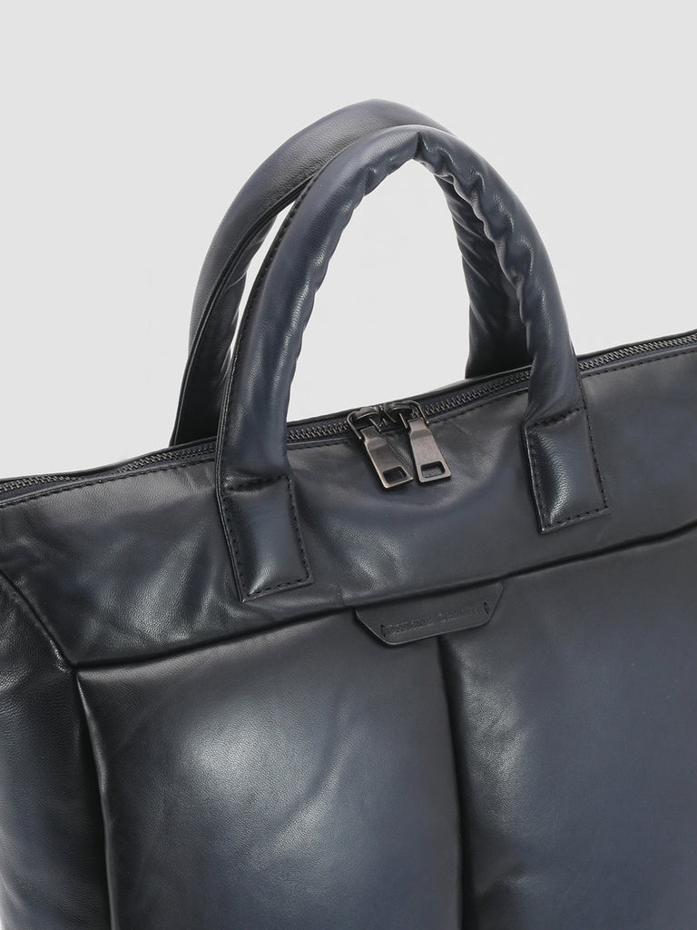 HELMET 32 - Blue Leather tote bag
