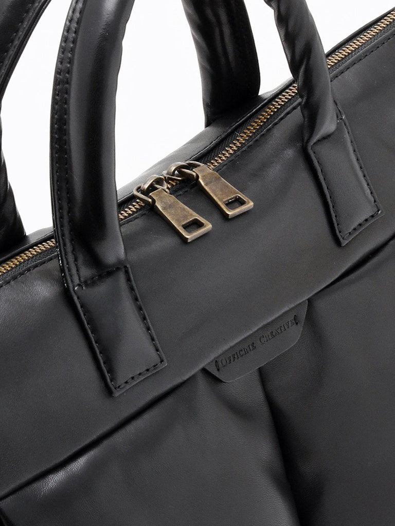 HELMET 32 - Black Leather tote bag