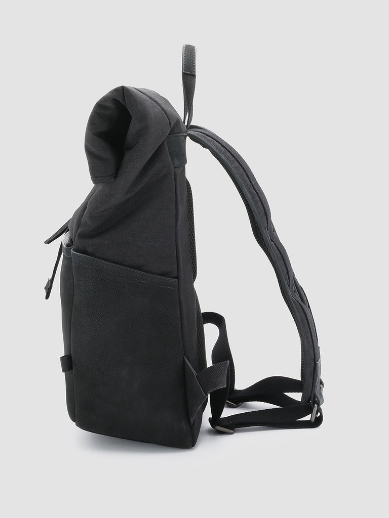PILOT 001 - Black Nubuck & Nylon Backpack  Officine Creative - 5