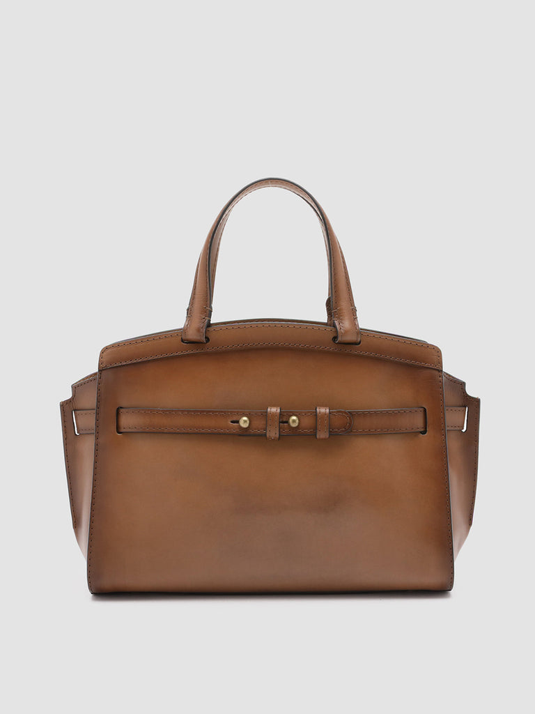 SADDLE 01 -  Taupe Leather Hand Bag