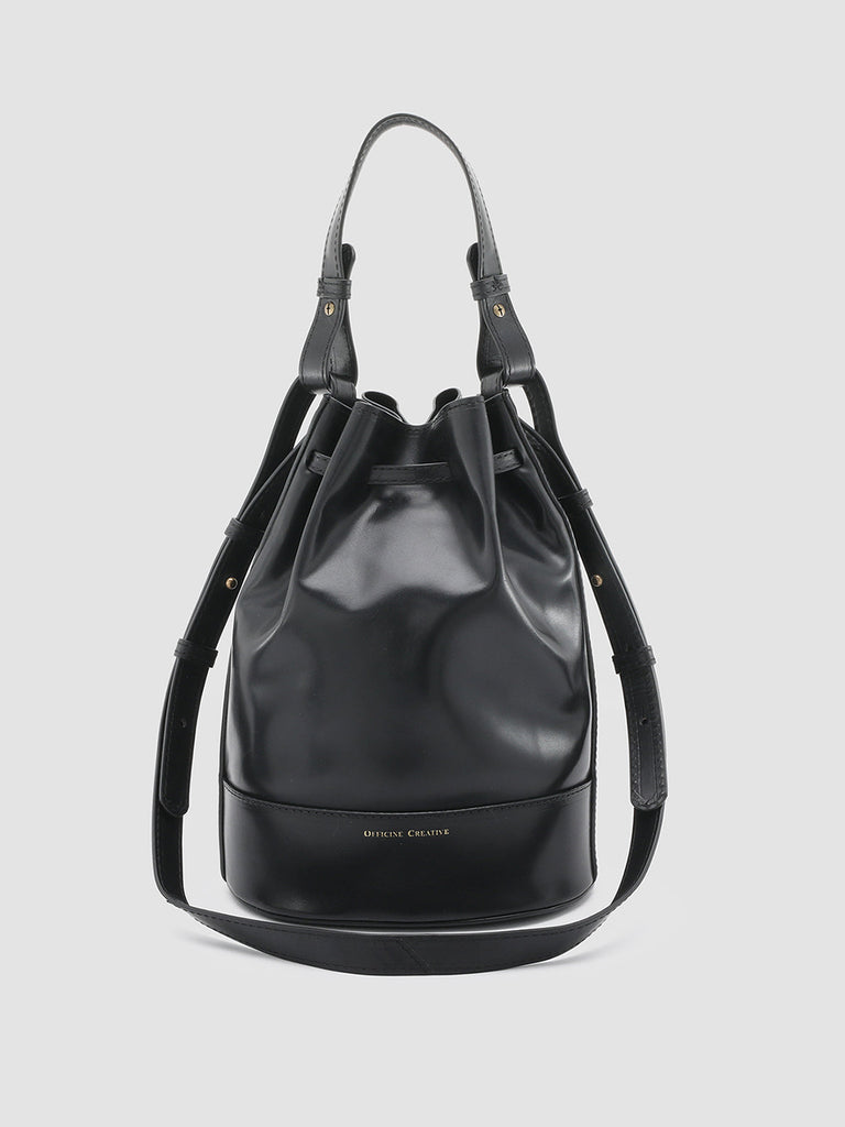 SADDLE 08 - Black Leather Bucket Bag  Officine Creative - 4