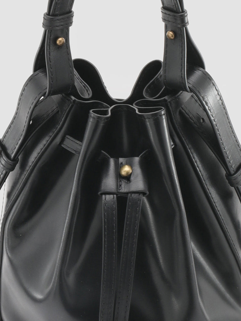 SADDLE 08 - Black Leather Bucket Bag  Officine Creative - 2