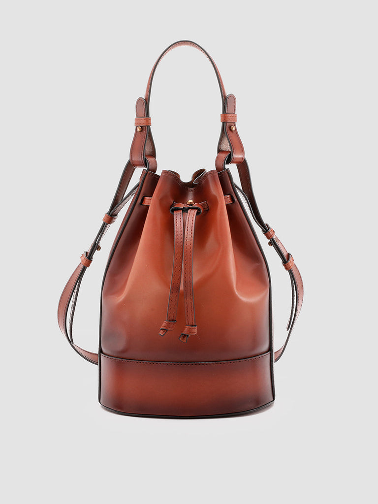 SADDLE 08 - Brown Leather Bucket Bag