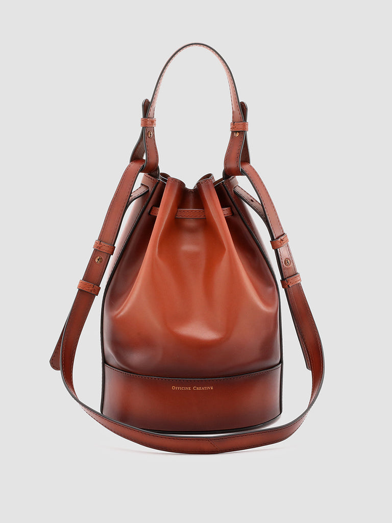 SADDLE 08 - Brown Leather Bucket Bag  Officine Creative - 3