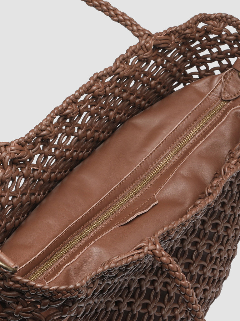 SUSAN 02 Macramè - Brown Leather tote bag  Officine Creative - 6