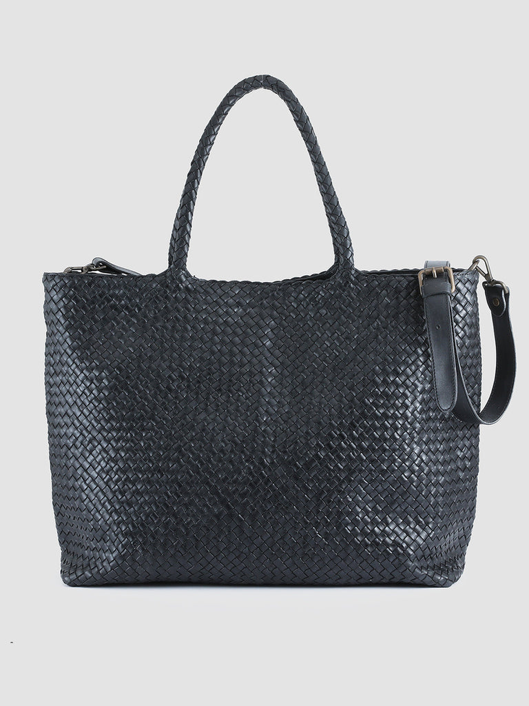 OC CLASS 35 Woven - Black Leather Tote Bag  Officine Creative - 4
