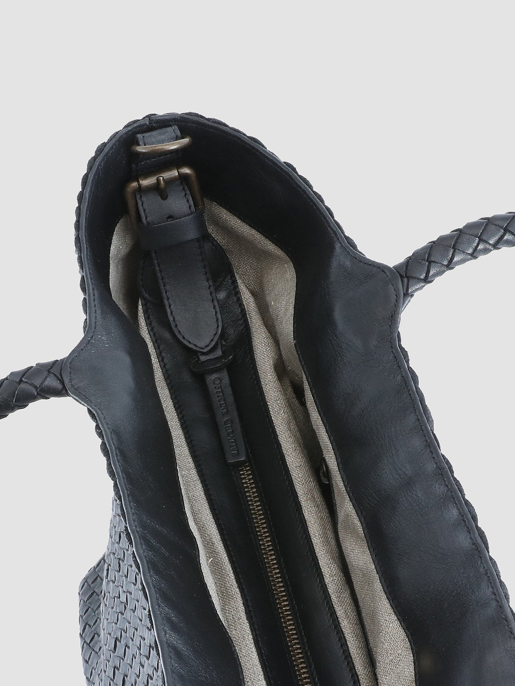 OC CLASS 35 Woven - Black Leather Tote Bag  Officine Creative - 6
