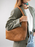 OC CLASS 9 - Green Woven Leather Tote Bag  Officine Creative - 5
