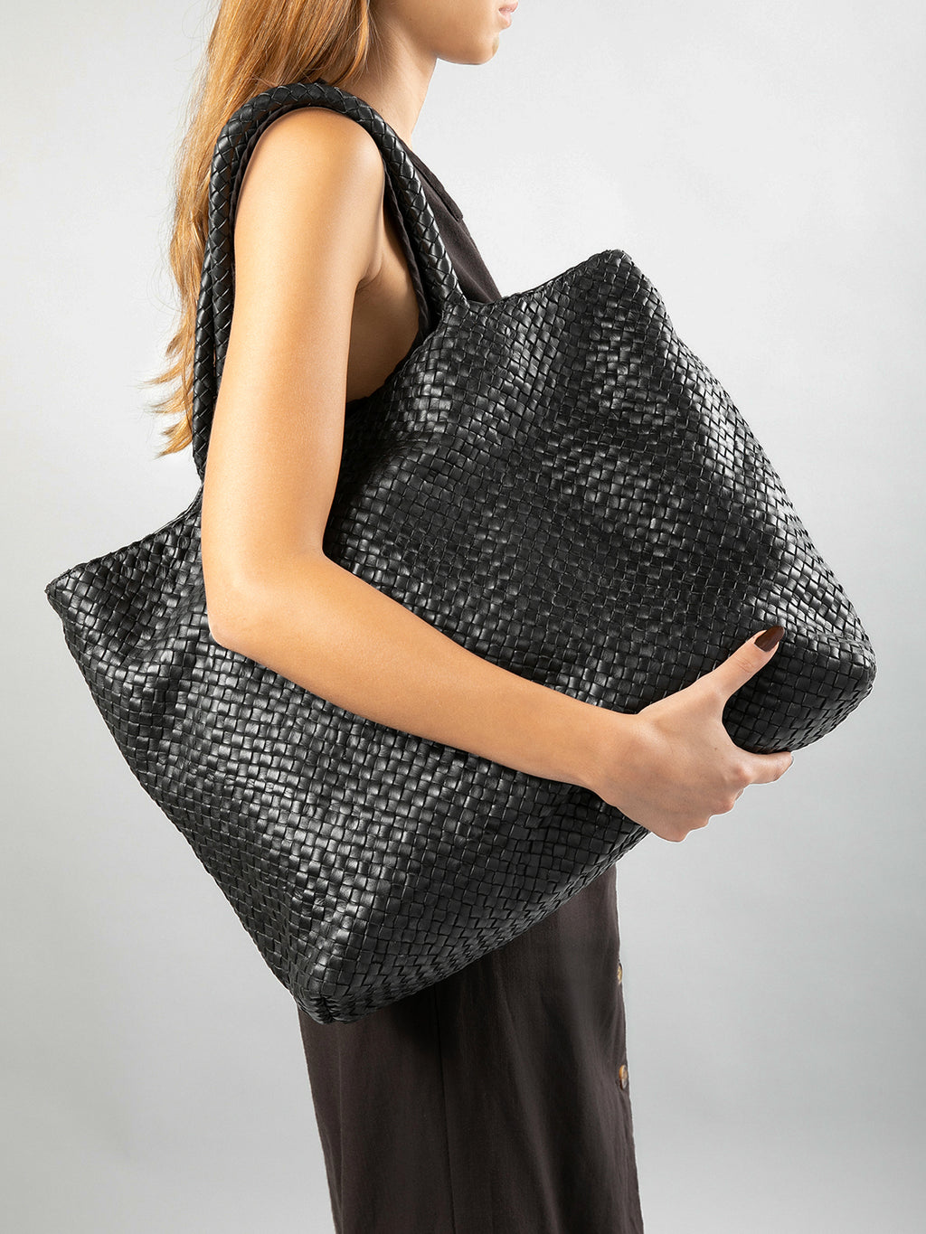 OC CLASS 35 Woven - Black Leather Tote Bag  Officine Creative - 5
