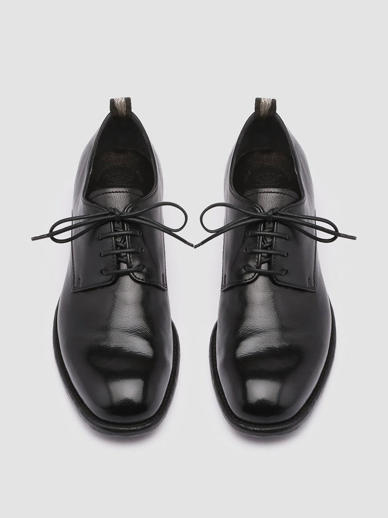 CALIXTE 001 - Black Leather Derby Shoes