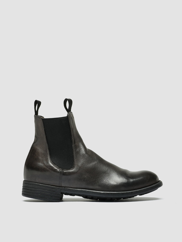 CALIXTE 004 - Grey Leather Chelsea Boots