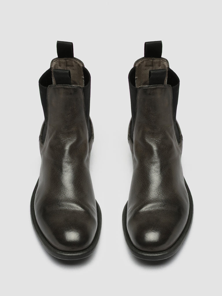 CALIXTE 004 - Grey Leather Chelsea Boots