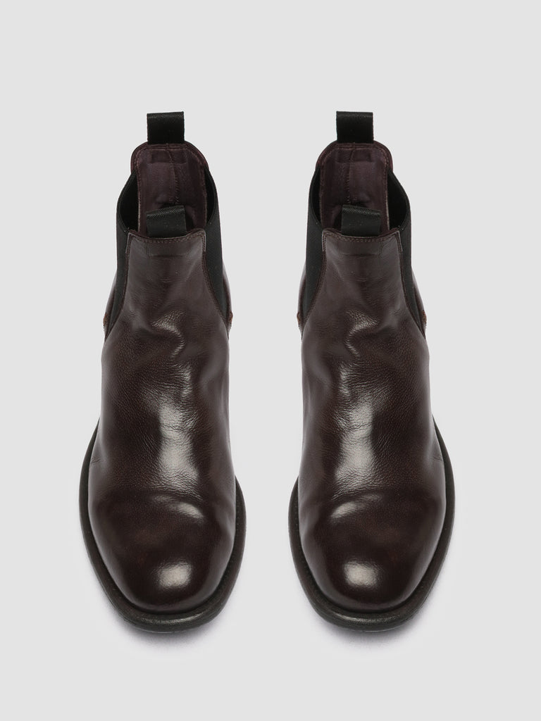 CALIXTE 004 - Burgundy Leather Chelsea Boots
