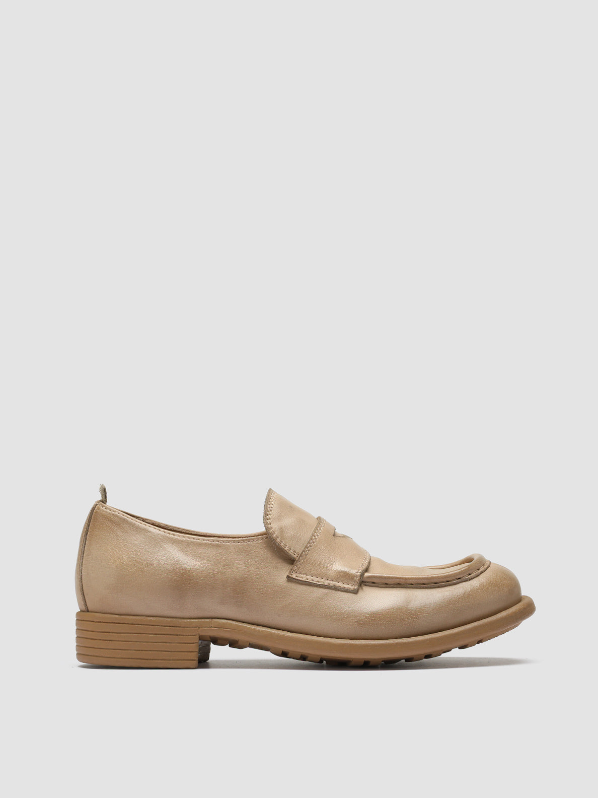 Officine Creative CALIXTE 020 Mocassini Penny Loafer in Pelle Tortora