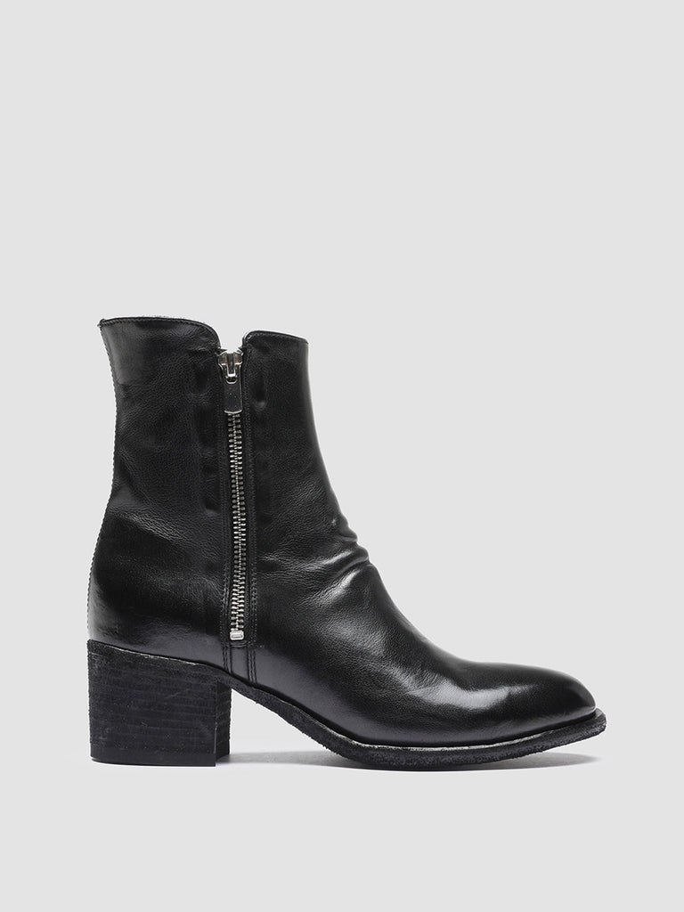 DENNER 103 - Black Leather Ankle Boots Women Officine Creative - 1