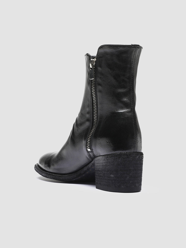 DENNER 103 - Black Leather Ankle Boots Women Officine Creative - 4