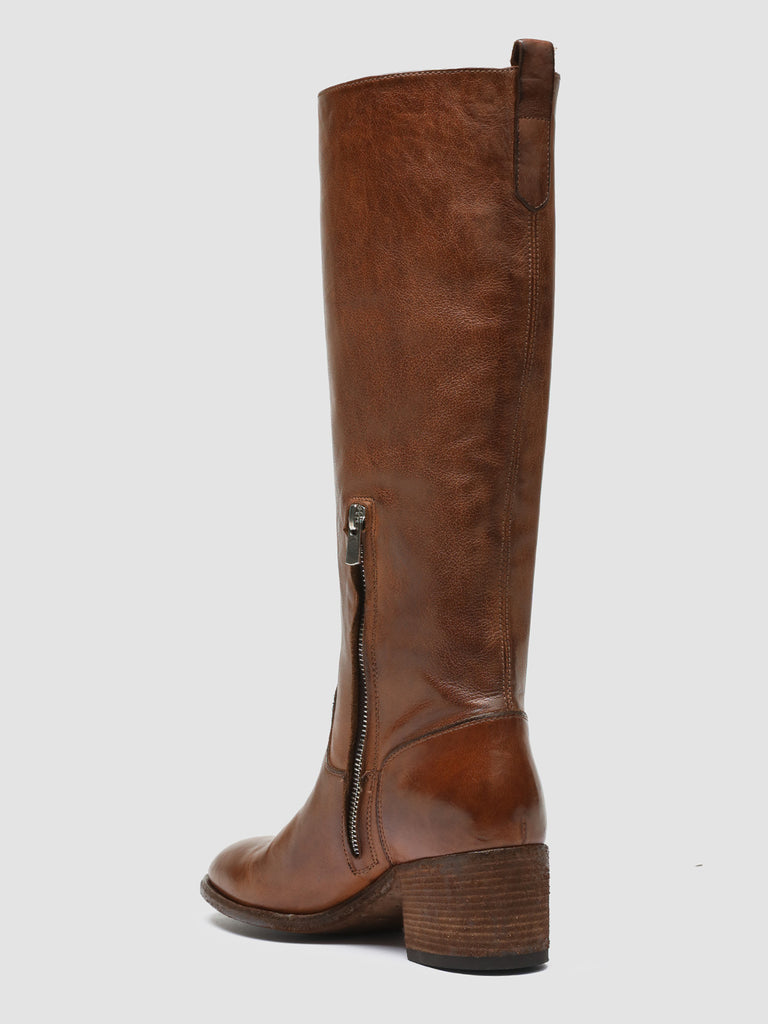 DENNER 116 - Brown Leather Zip Boots women Officine Creative - 4