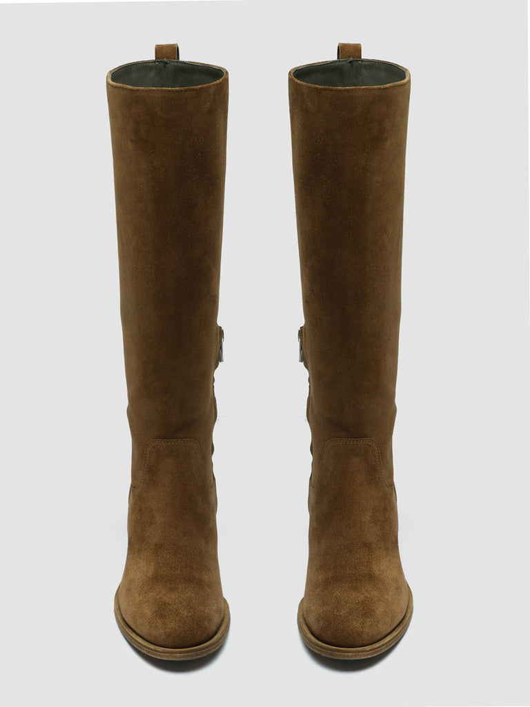 DENNER 116 - Brown Suede Zip Boots